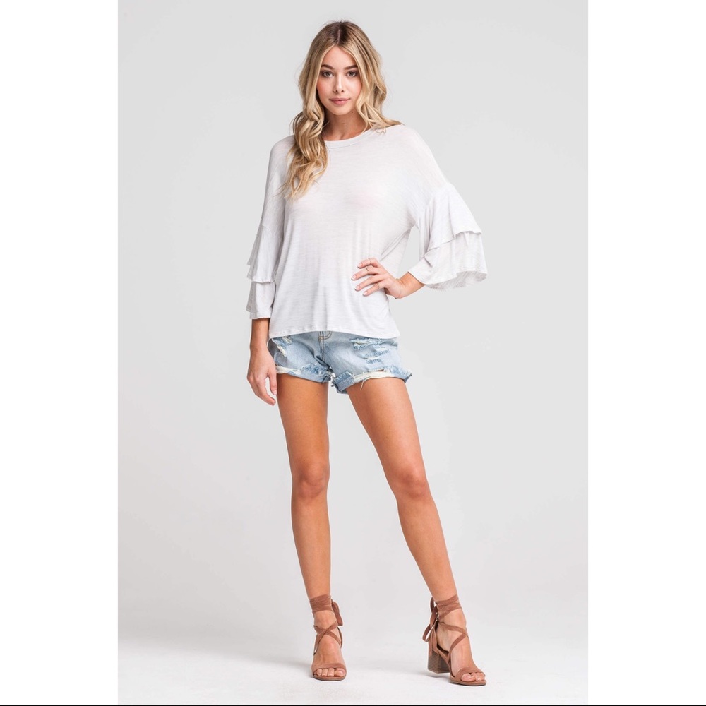 >>LAST<< Anything is Possible Ruffle Sleeve - Picture 2 of 4