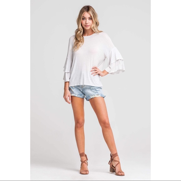 >>LAST<< Anything is Possible Ruffle Sleeve - Picture 2 of 4