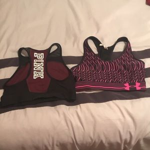 VS & Underarmour sports bras size S