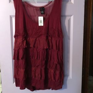 Lace tank top. Torrid. Sz 4