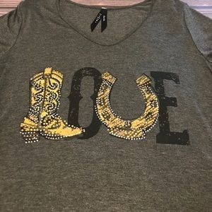 Luna Chix Love Western Top (Brand New) M