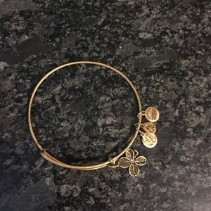 Alex & Ani gold four leaf clover bracelet