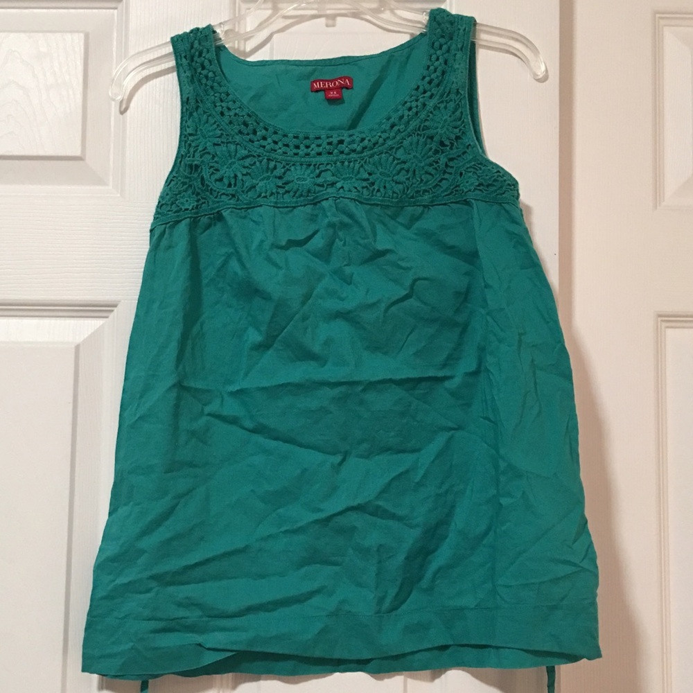 Merona green tank top