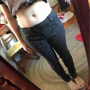 Grey & Black Stretchy Skinny Jeans