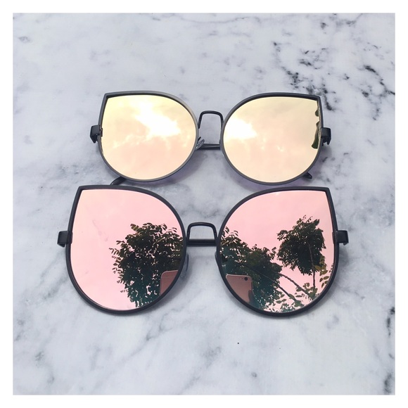 ✨HOST PICK✨ ROSE Gold On Black Cat Eye Sunglasses - Picture 2 of 5