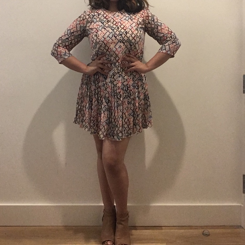 Summer print mini dress