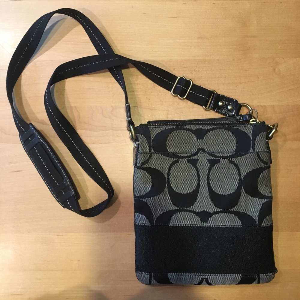 Black coach over the shoulder bag
