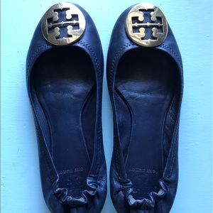Tory Burch Reva Flats Navy size 7.5