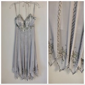 Sue Wong Dresses - Sue Wong Silver Beaded Flapper Dress Sue Wong Dresses - Sue Wong Silver Beaded Flapper Dress