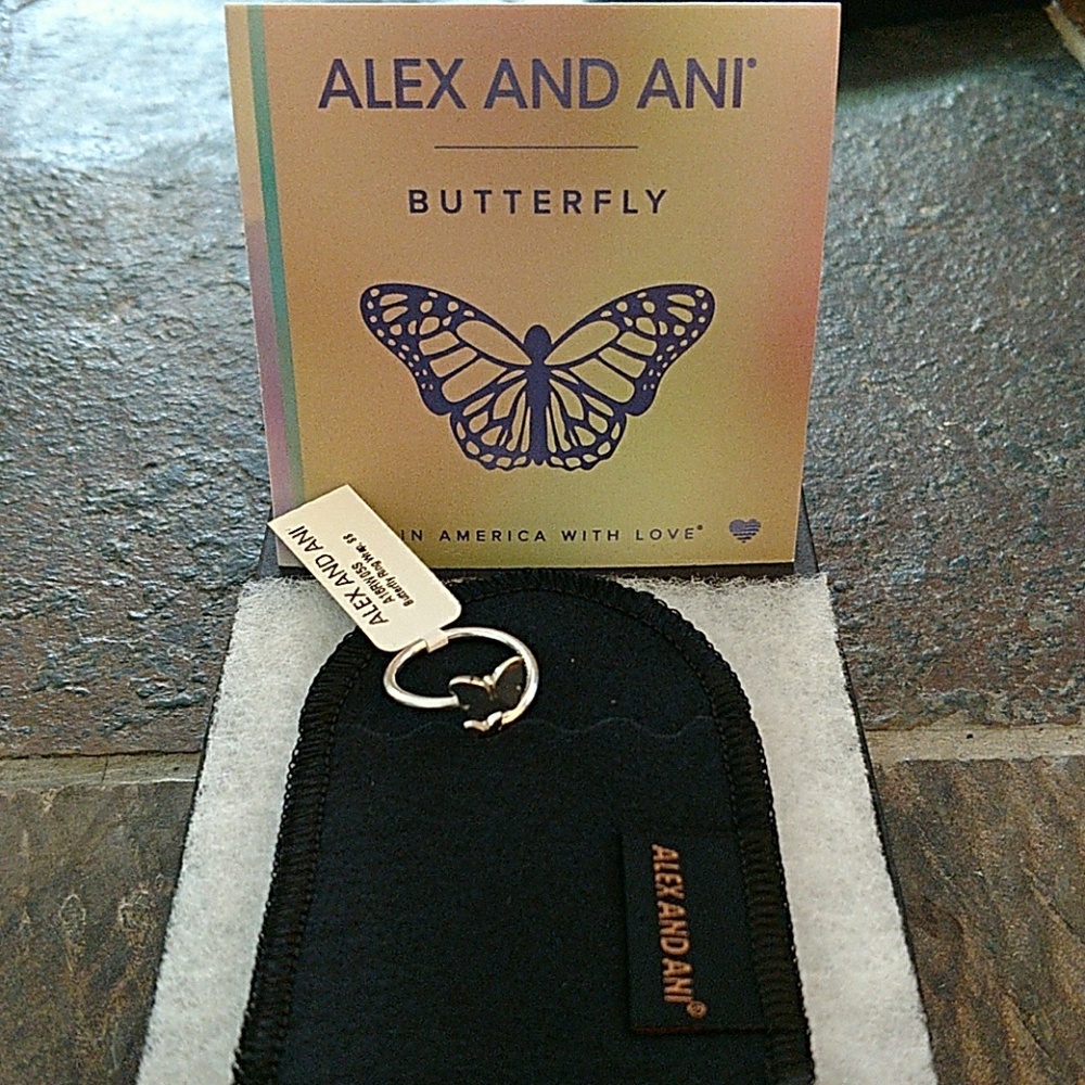 *SOLD* ALEX AND ANI BUTTERFLY RING WRAP - Picture 1 of 3