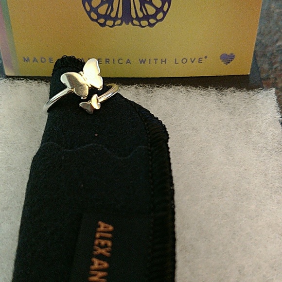 *SOLD* ALEX AND ANI BUTTERFLY RING WRAP - Picture 2 of 3