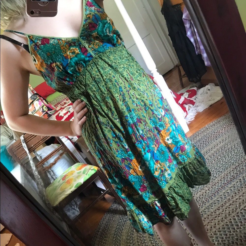 Green Paisley Dress