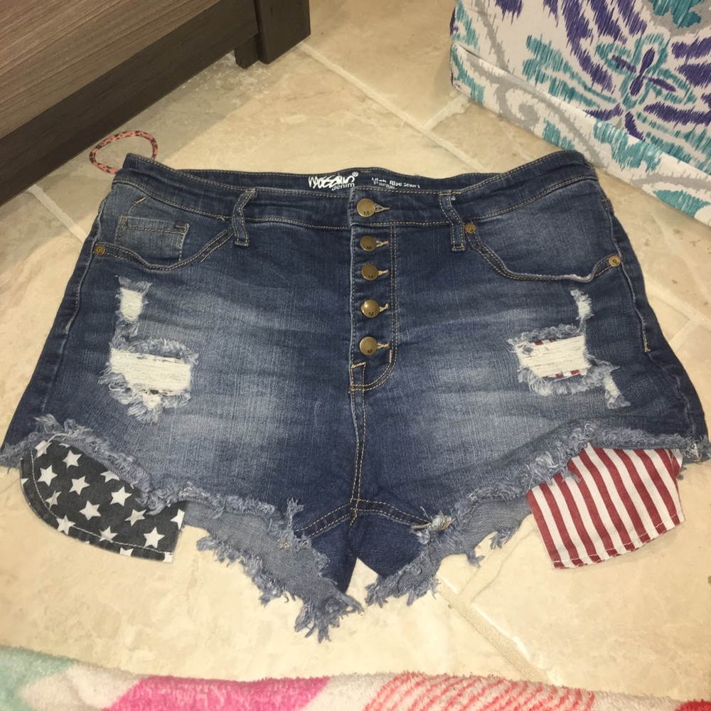 Patriotic Jean Shorts