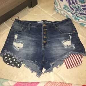 Patriotic Jean Shorts