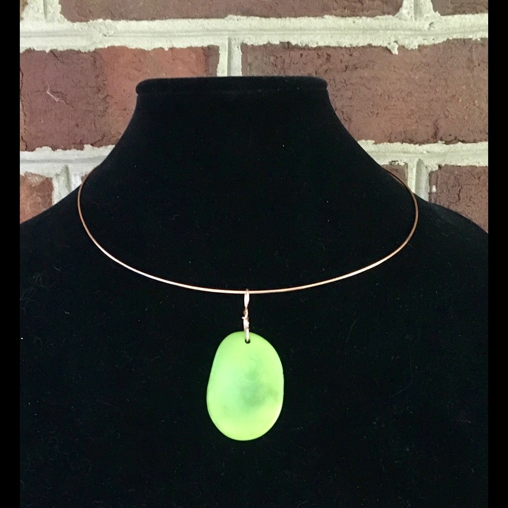 Fabulous 🌹Tagua Pendant with Copper Choker! NWT!