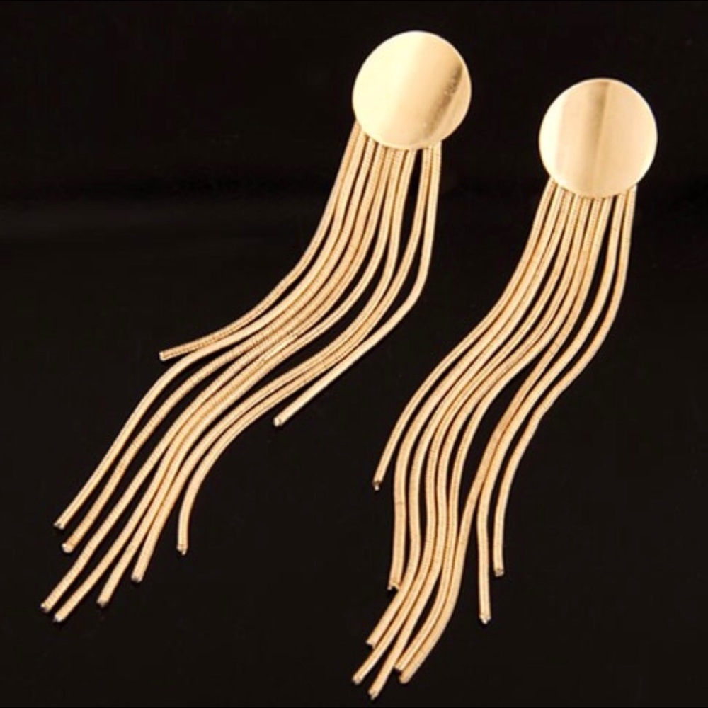 Gold Tassel Earrings
