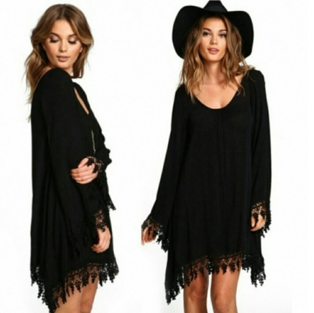Lace and flow dress