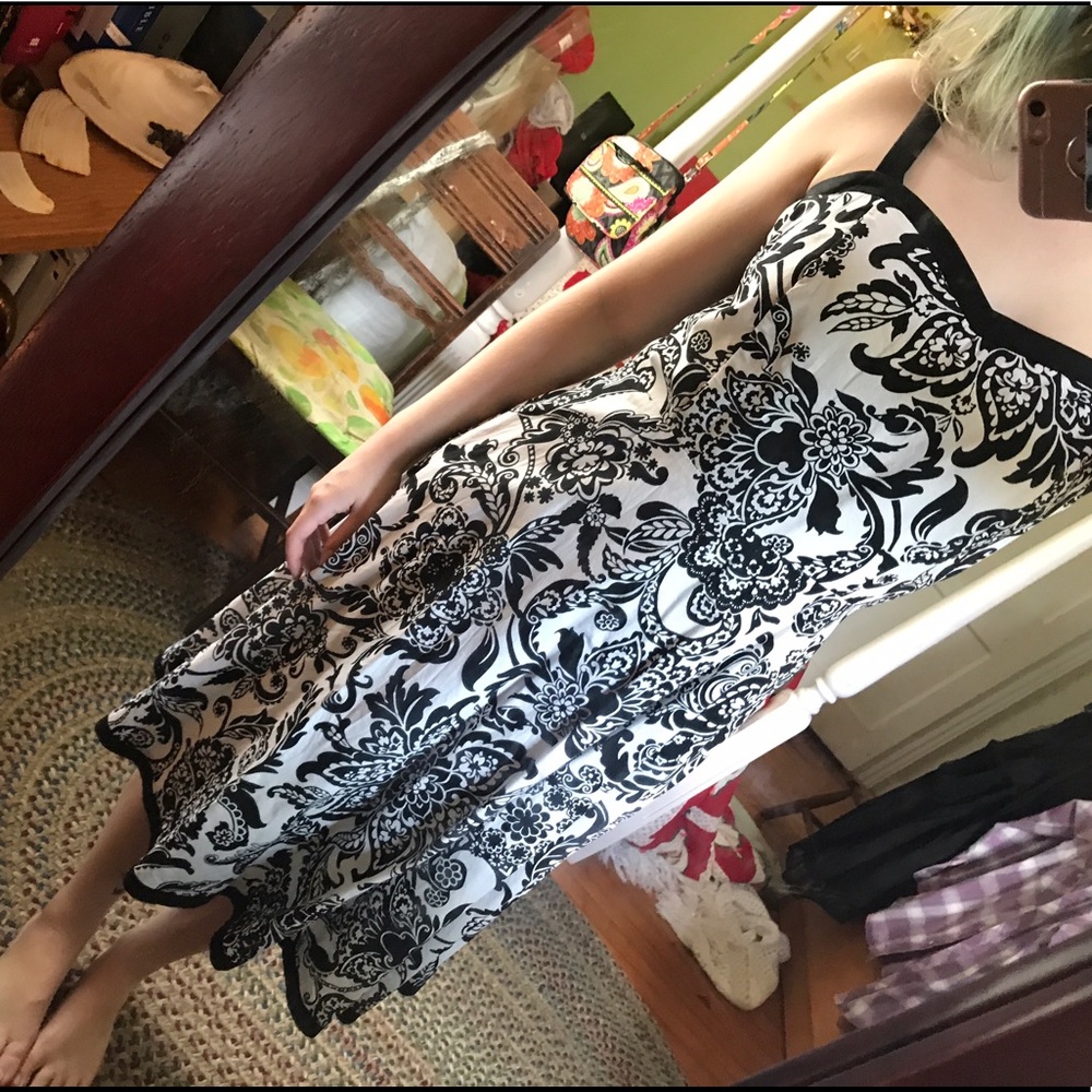 Black & White Long Dress