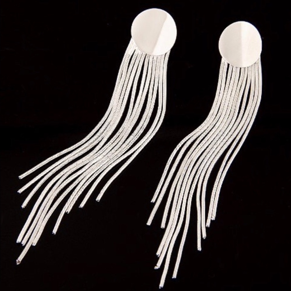 Silver Tassel Earrings