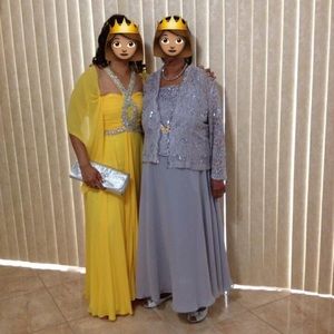 Vibrant Yellow Evening Gown