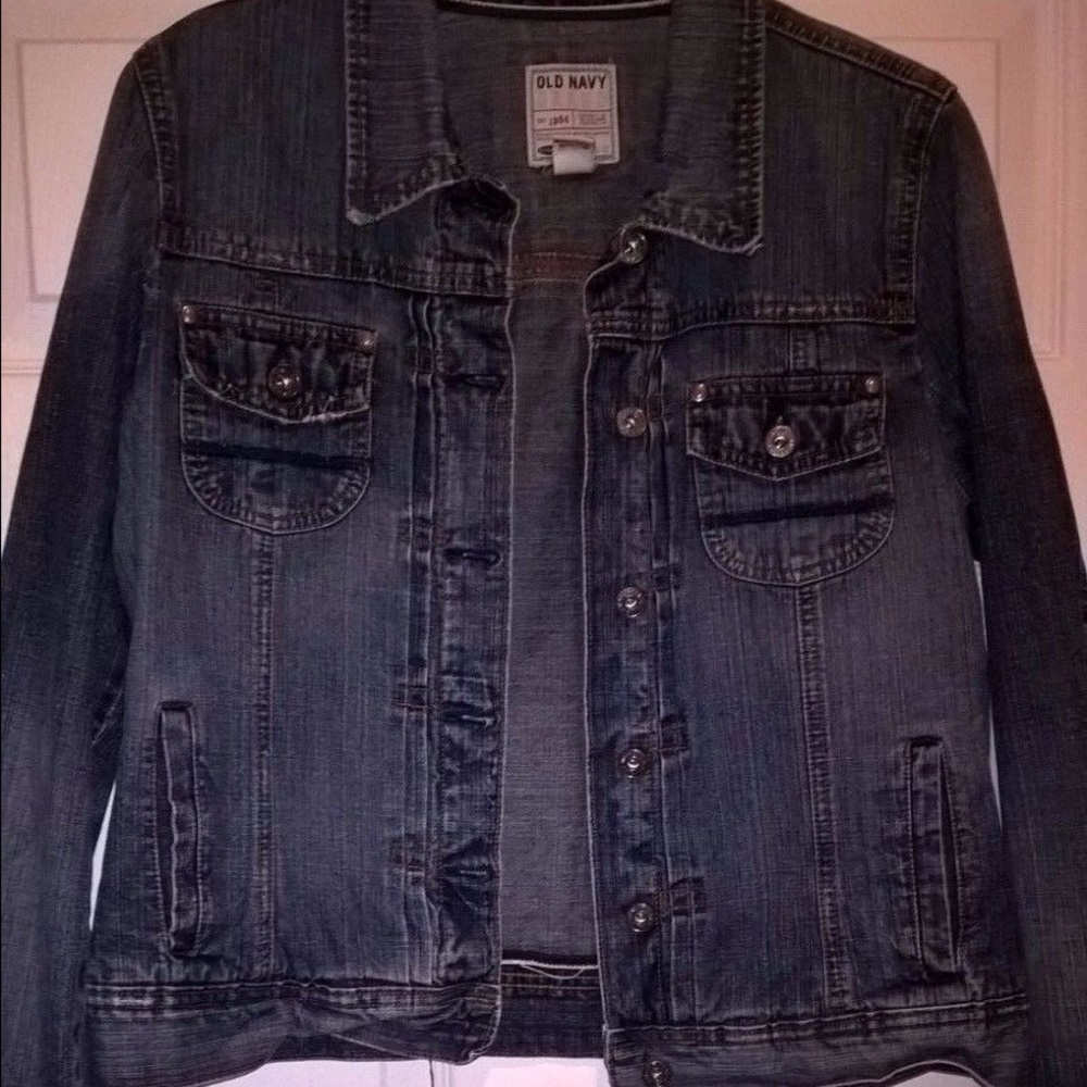 Old Navy Medium Wash Denim Jean Jacket