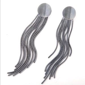 Grey Tassel Earrings