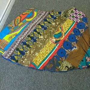 Vintage African drawstring skirt