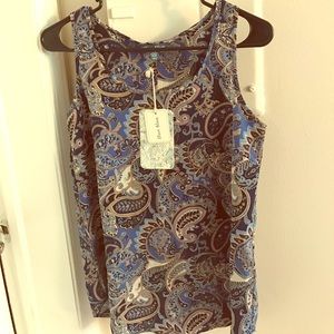 New with tags Fleur Bleue Sleeveless Top