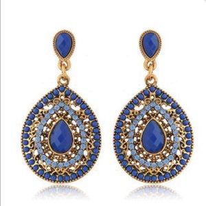 Blue Water Drop Earrings
