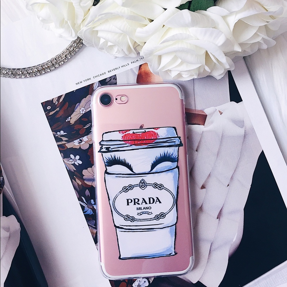 ✨☕️Prada coffee iPhone 7, 6/6s Plus phone case☕️✨