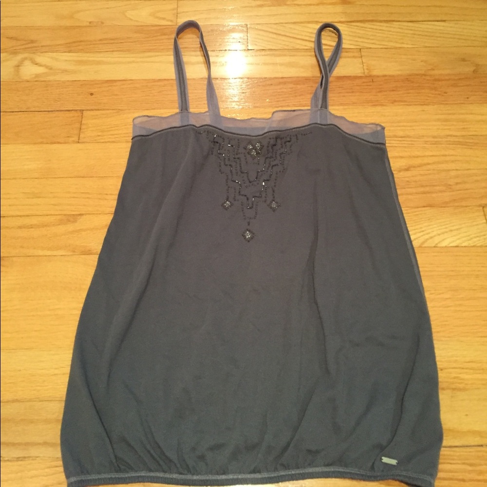 Gorgeous beaded grey top from Gilly Hicks!