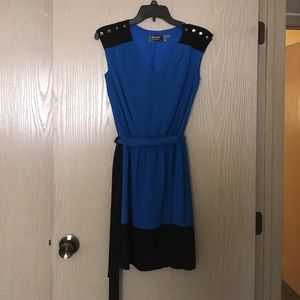 Blue and black Guess dress with gold details