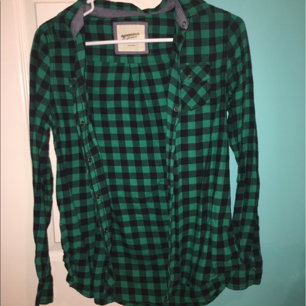 Green and black flannel