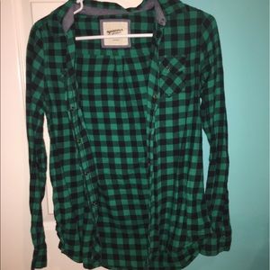 Green and black flannel