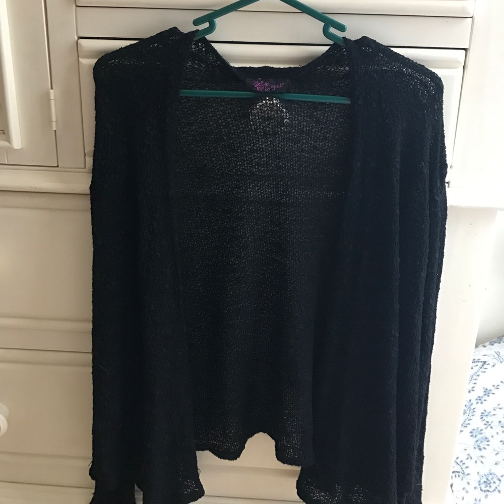 Black cardigan