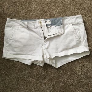 White stretch shorts size 8