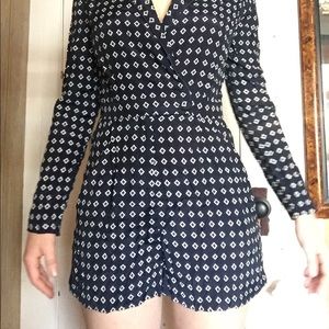 Silky ASOS navy patterned romper S