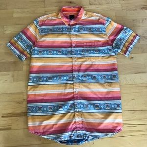 Multicolored Bar III Button Down Shirt