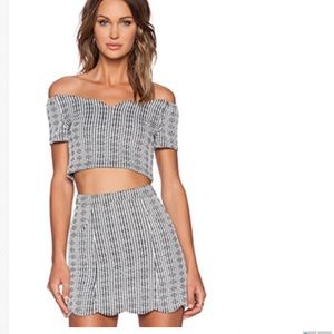 MINK PINK off-the-shoulder crop top!