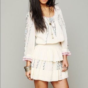 Free People Embroidered Victorian dress