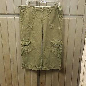 Lucky brand cargo capri. Olive in color