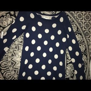 Polka dot crew neck