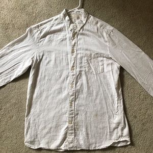 Plain White Casual Shirt by HM