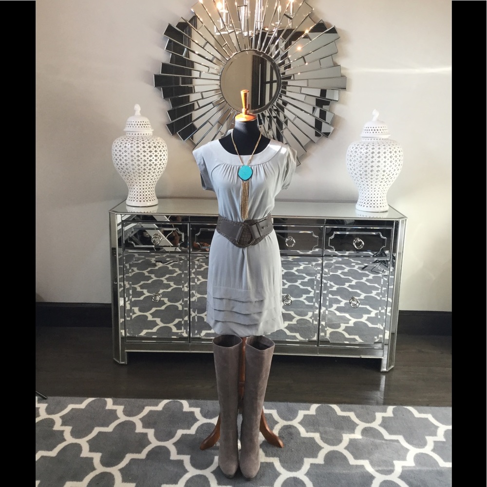 Firm Sale🔥🔥Talula Babaton Grey Silk Shift Dress