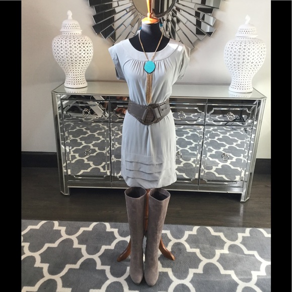 Firm Sale🔥🔥Talula Babaton Grey Silk Shift Dress - Picture 2 of 7