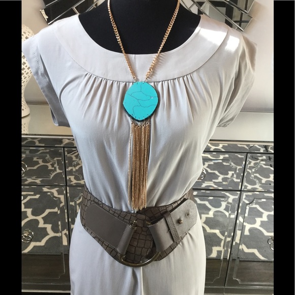 Firm Sale🔥🔥Talula Babaton Grey Silk Shift Dress - Picture 3 of 7