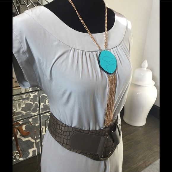 Firm Sale🔥🔥Talula Babaton Grey Silk Shift Dress - Picture 5 of 7