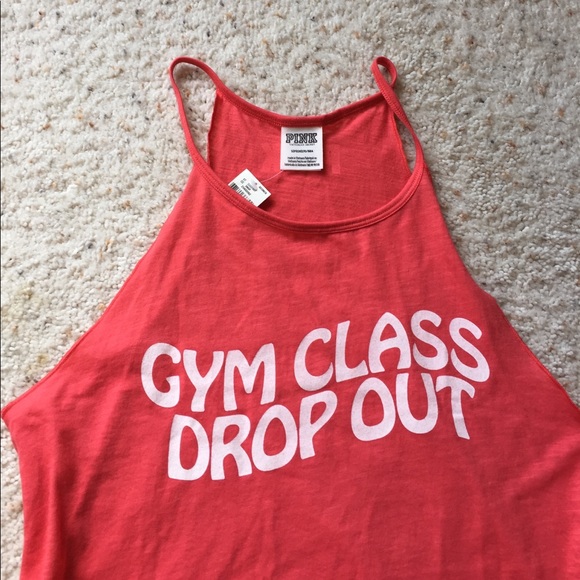 NWT PINK Gym Class Dropout Tank - Picture 2 of 4