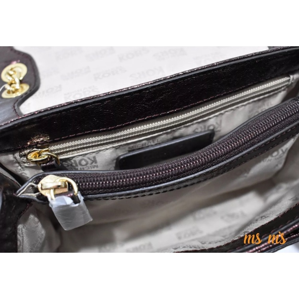 NWT MICHAEL KORS SLOAN Merlot FLAP CROSSBODY - Picture 8 of 8