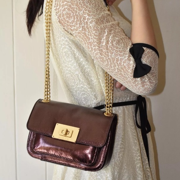 NWT MICHAEL KORS SLOAN Merlot FLAP CROSSBODY - Picture 4 of 8